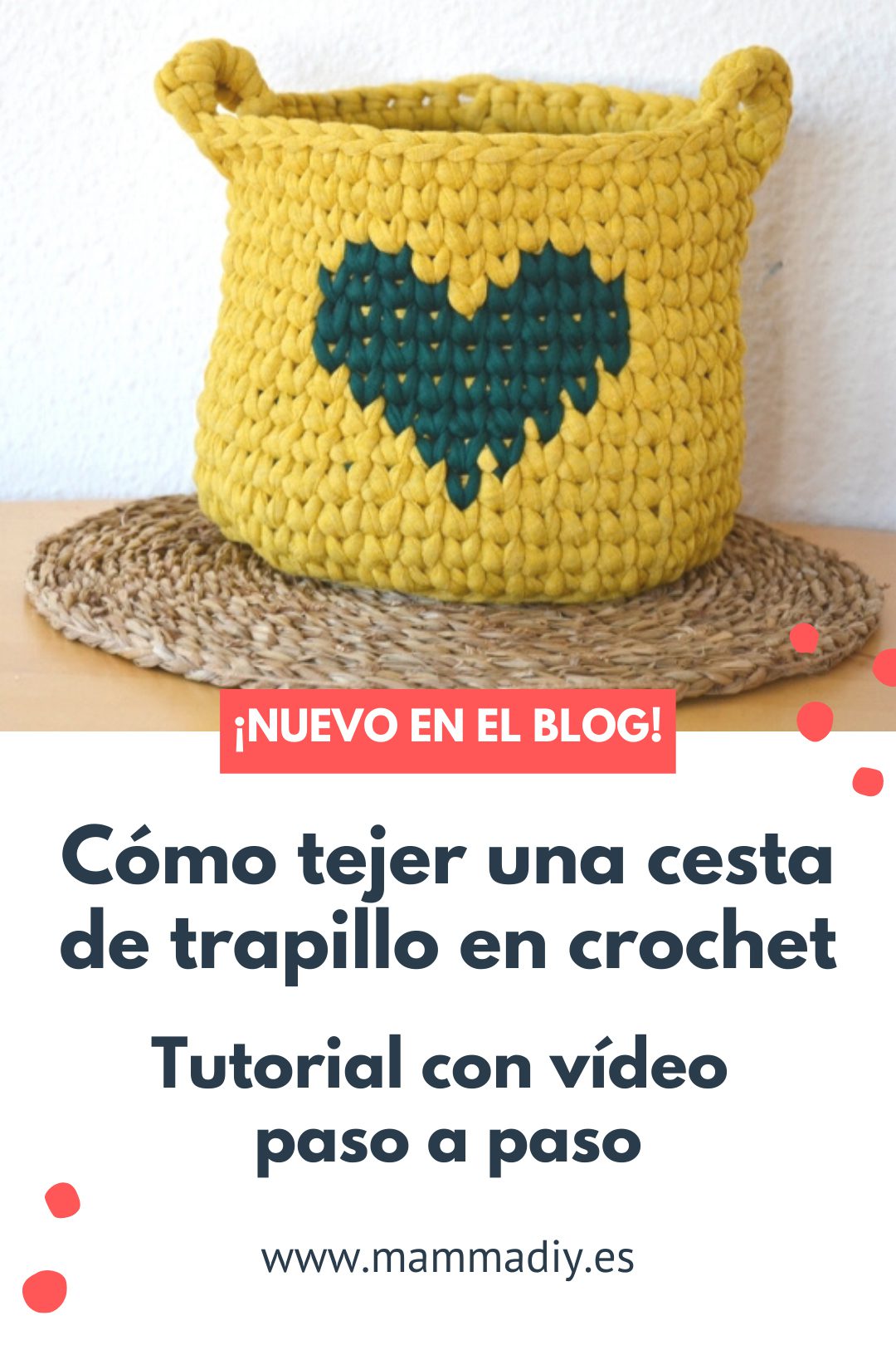 trapillo cesta ganchillo crochet