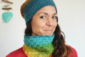 gorro y cuello crochet paint katia por mamma do it yourself