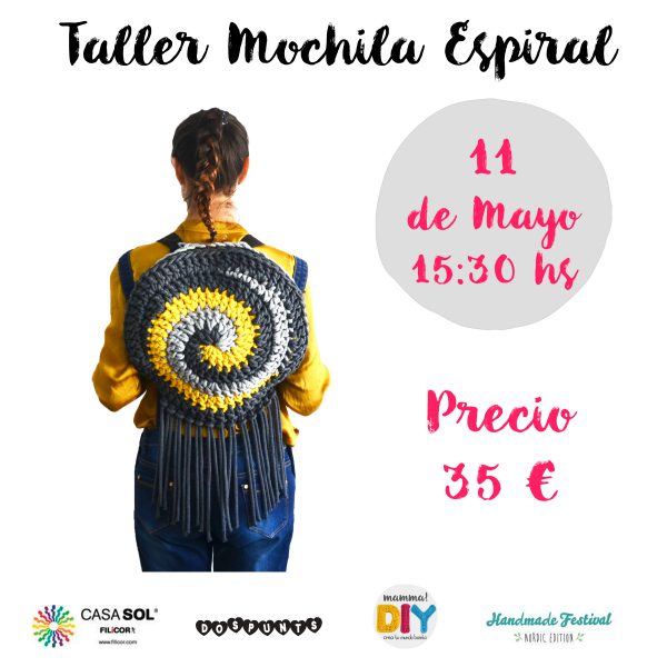 taller mochila espiral crochet mammadiypatterns