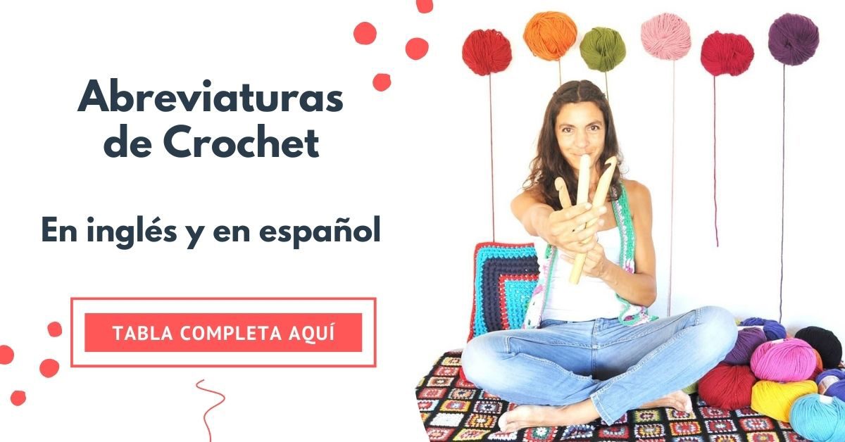 abreviaturas de crochet en inglés y español