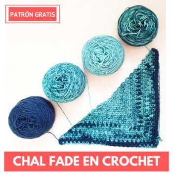 chal triangular fade en crochet