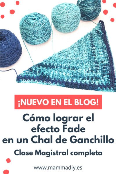 chal triangular fade en crochet