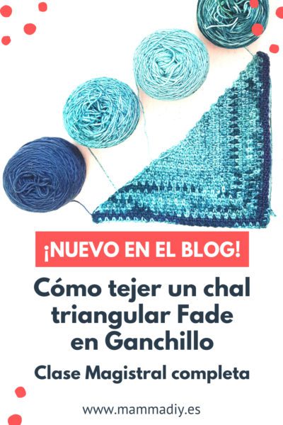 chal triangular fade en crochet