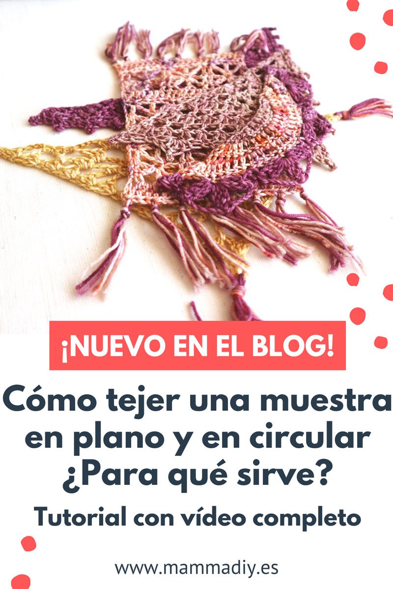 cómo tejer una muestra en crochet circular