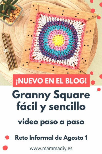 granny square fácil para manta a ganchillo