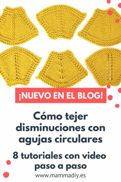 cómo disminuir puntos con agujas circulares