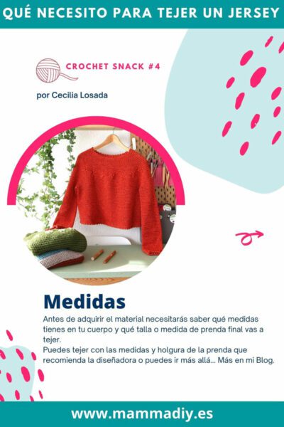 medidas de un jersey a crochet