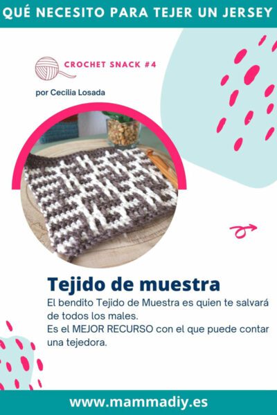 tejido de muestra crochet circular