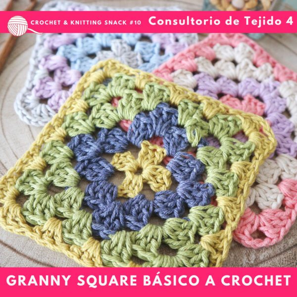 granny square básico crochet