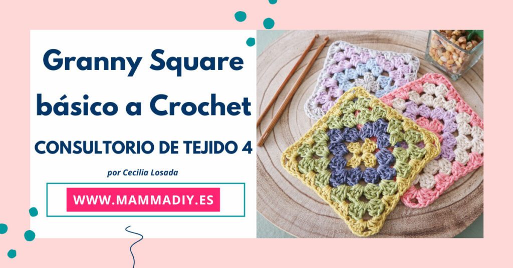 granny square básico crochet