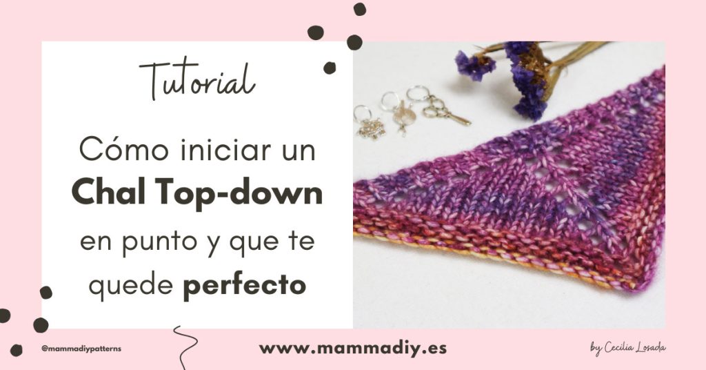 Punto a dos agujas. Aprende a tejer un chal Top-Down