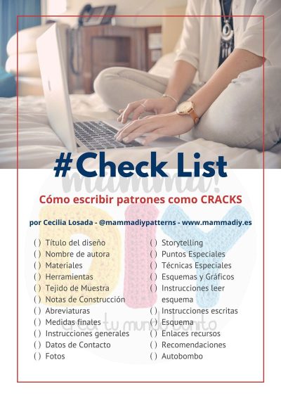 Como-escribir-patrones-de-Crochet-y-Punto-por-Cecilia-Losada-Club-de-Tejido-mammadiypatterns-check-list checklist para escribir patrones
