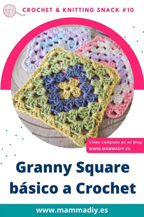 granny square básico crochet