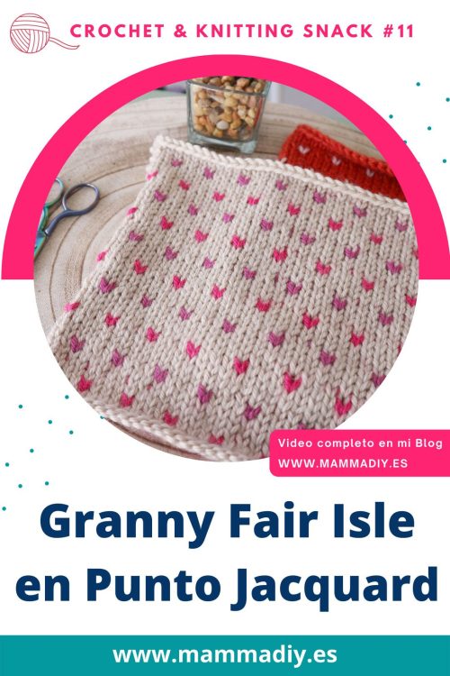 granny fair isle con punto jacquard