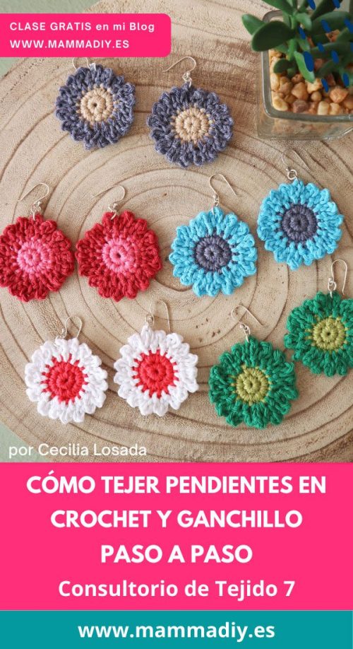 pendientes crochet ganchillo