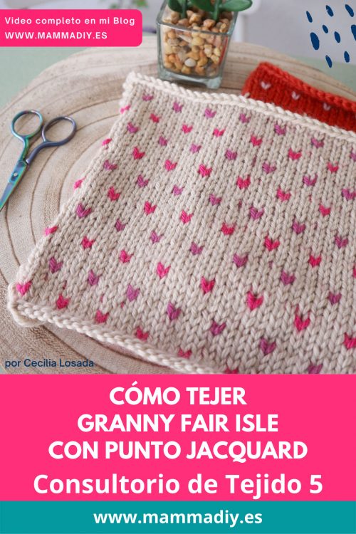 granny fair isle con punto jacquard