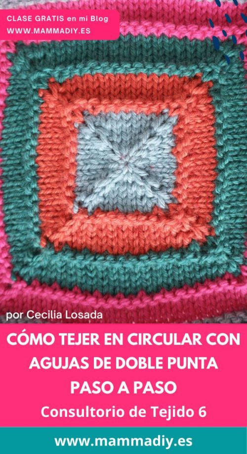 tejer en circular agujas de doble punta