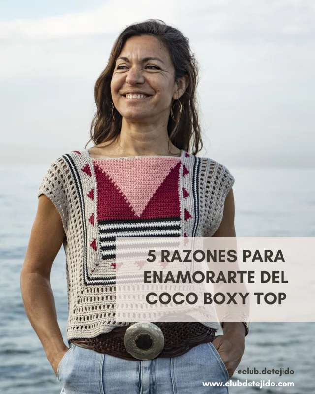 ¿Buscas un proyecto que combine color, técnica y personalidad?
El Coco Boxy Top lo tiene todo: es original, favorecedor y un lienzo perfecto para crear la versión que mejor te representa. 
¿Tú ya te has enamorado del Coco Boxy Top?
Cuéntame cuál de estas razones te inspira más o qué combinación de colores sueñas probar. 
Y si quieres animarte con este diseño (¡o cualquier otro!), escribe NEWS en comentarios y te envío un cupón del 20% de descuento.
¡Tu Coco Boxy te está esperando!
#cocoboxytop #tapestrycrochet #intarsiacrochet
